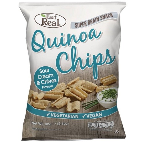 Chipsy quinoa ze śmietanką i szczypiorkiem 80g