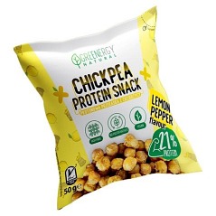 Chipsy proteinowe z ciecierzycy - smak cytryna i pieprz Greenergy 50g