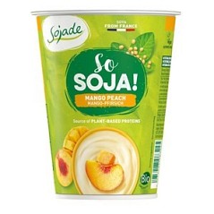 Jogurt sojowy mango brzoskwinia bezglutenowy BIO 400g Sojade