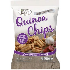 Chipsy quinoa z czosnkiem i suszonymi pomidorami