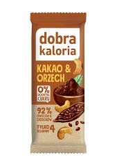 Baton owocowy kakao i orzech 35g Dobra Kaloria
